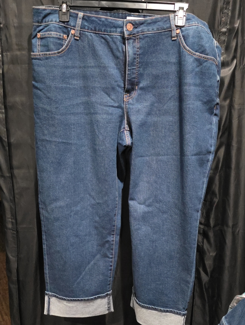 High-Rise Women’s Wide Leg Jeans in Dark Blue Nwt